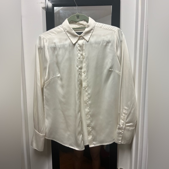 Satin button down blouse - Picture 1 of 4